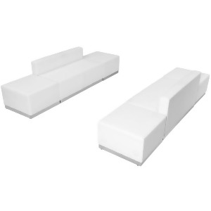 Flash Furniture Zb-803-700-set-wh-gg Hercules Alon Series White Leather Receptio - All