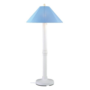Patio Living Concepts Catalina 62 Inch Floor Lamp w/ 3 Inch White Body Sky Blu - All