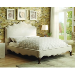 Homelegance Kaine Upholstered Platform Bed in Beige Linen - All