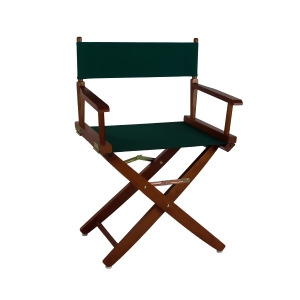 Yu Shan Extra-wide Premium Directors Chair Mission Oak Frame with Hunter Green C - All