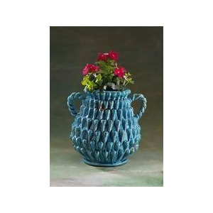 Abigails Vinci Urn In Turquoise with Two Handles - All