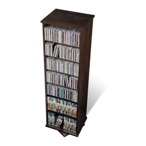 Prepac Espresso Two Sided Spinner / Multimedia Storage Tower Holds 528 CDs - All