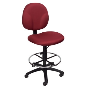 Boss Chairs Boss Burgundy Fabric Drafting Stools w/ Footring - All