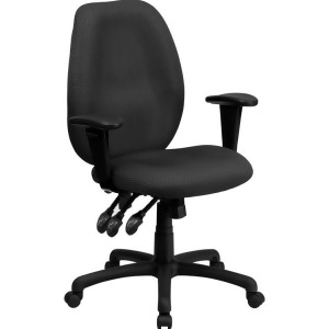Flash Furniture High Back Gray Fabric Multi-Functional Ergonomic Task Chair w/ A - All