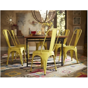 Homelegance Amara Metal Side Chair in Yellow Set of 4 - All