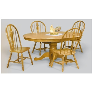 Sunset Trading Butterfly Top Pedestal Table in Light Oak Finish - All