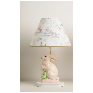 Yessica's Collection Pastel Pink Lace Bunny Lamp On White Base With Fairytale Sh - All