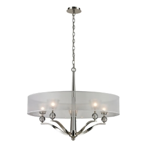 Elk Lighting 31292/5 Corisande 5 Light Chandelier in Polished Nickel - All