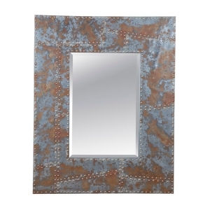Bassett Newton Wall Mirror in Rustic Metal Nailhead - All