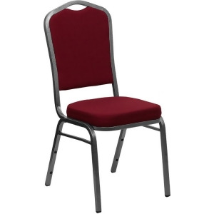 Flash Furniture Hercules Series Crown Back Stacking Banquet Chair w/ Burgundy Fa - All