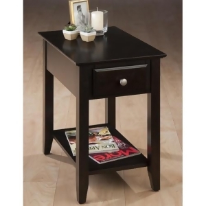 Jofran 1037-7 Chairside Table w/ Bookmatch Inlay Reverse Quarter Round Route - All