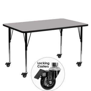 Flash Furniture Mobile 24 X 60 Rectangular Activity Table With 1.25 Thick Hig - All