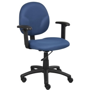 Boss Chairs Boss Diamond Task Chair In Blue w/ Adjustable Arms - All