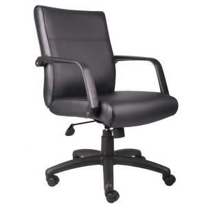 Boss Chairs Boss Mid Back Executive Chair in Leatherplus - All