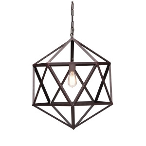 Zuo Modern Amethyst Small Ceiling Lamp in Rust - All