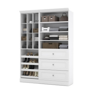 Bestar Versatile 61'' Classic Kit With Wide Drawers In White - All