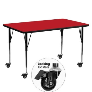 Flash Furniture Mobile 24 X 60 Rectangular Activity Table With 1.25 Thick Hig - All