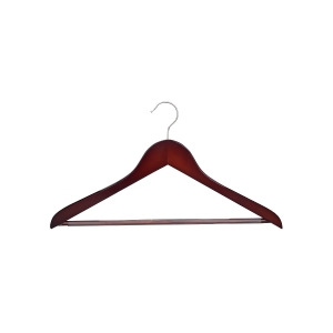 Proman Products Genesis Flat Big Tall Hangers w/ Anti Slip Pvc Tube Barin in W - All