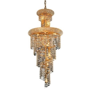 Lighting By Pecaso Adrienne Collection Hanging Fixture D16in H36in Lt 10 Gold Fi - All