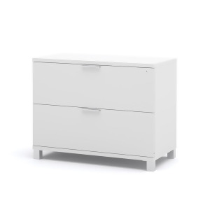 Bestar Pro-Linea Assembled Lateral File In White - All