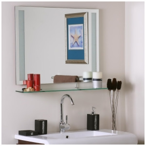 Decor Wonderland Frameless Amyrilla Mirror with shelf - All