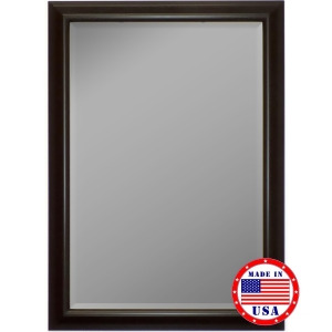 Hitchcock Butterfield Glossy Silver Smoked Black Framed Wall Mirror - All