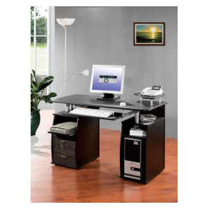 Techni Mobili Dual Pedestal Computer Desk in Espresso - All