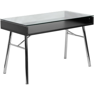 Flash Furniture Brettford Desk w/ Tempered Glass Top Nan-jn-2966-gg - All