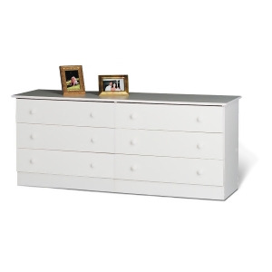 Prepac White Edenvale 59 Inch 6-Drawer Dresser - All