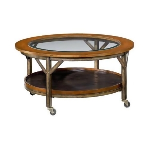 Hammary Mercantile Round Cocktail Table in Whiskey - All