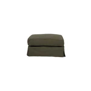 Sunset Trading Seacoast Ottoman With Slipcover in Forest Green - All