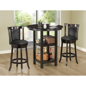 Monarch Specialties Barstool set Of Two / 43 h / Swivel / Cappuccino Bar Hei - All