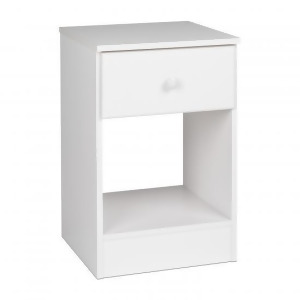Prepac Astrid Tall 1 Drawer Nightstand in White - All