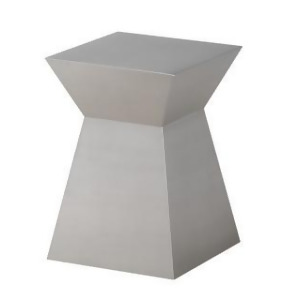 Allan Copley Designs Gretchen End Table in Brushed Silver - All