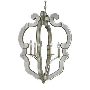 Elk Lighting Mariana Collection 4 Light Pendant In Speckled Silver 19102/4 - All
