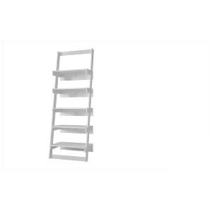 Manhattan Comfort Carpina Ladder Shelf In White - All