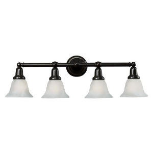 Nulco Lighting Vintage Bath 84023/4 4Light Glass Bath Bar in Oil Rubbed Bronze F - All