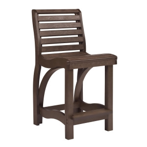 C.r. Plastics St Tropez Counter Chair in Chocolate - All