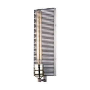 Elk Lighting Corrugated Steel 1 Light Wall Sconce In Weathered Zinc And Polished - All