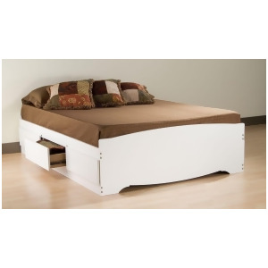 Prepac White 6-Drawers Platform Storage Bed - All