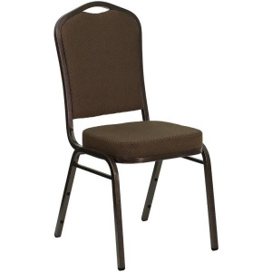 Flash Furniture Hercules Series Crown Back Stacking Banquet Chair w/ Brown Patte - All