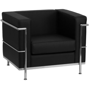 Flash Furniture Hercules Regal Series Contemporary Black Leather Chair w/ Encasi - All