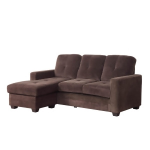 Homelegance Phelps Sofa Chaise in Coffee Microfiber - All