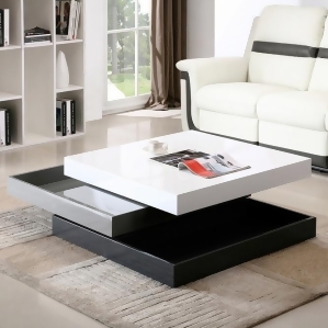 J M Furniture Modern Coffee Table Cw01 in White High Gloss Grey High Gloss - All