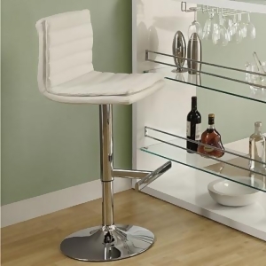 Monarch Specialties 2355 Hydraulic Lift Barstool in White Chrome Set of 2 - All