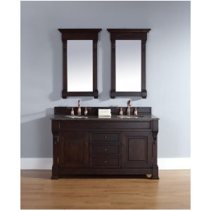 James Martin Brookfield 60 Double Vanity And Mirror Set In Burnished Mahogany - All