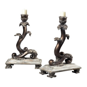 Sterling Industries 93-10047/S2 Set Of 2 Scroll Candle Holders - All