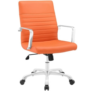 Modway Finesse Mid Back Office Chair In Orange - All
