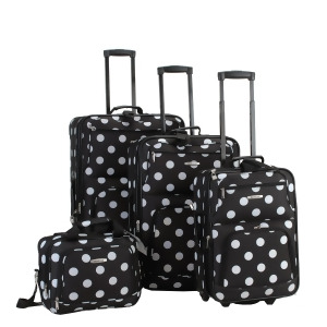 Rockland Black Dot 4 Piece Luggage Set - All