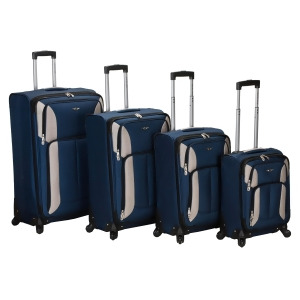 Rockland Navy 4 Piece Luggage Set - All